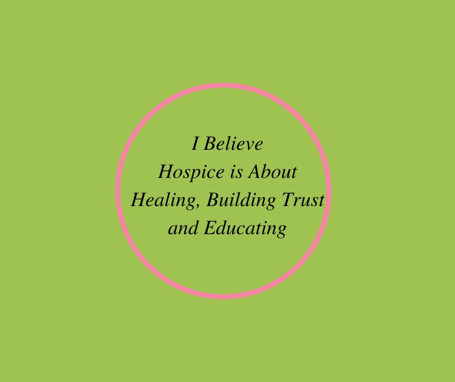 Barbara Karnes, RN, reflects on why hospice care is about more than medical treatment, emphasizing the importance of time, trust, education, and meaningful connection with patients and families.