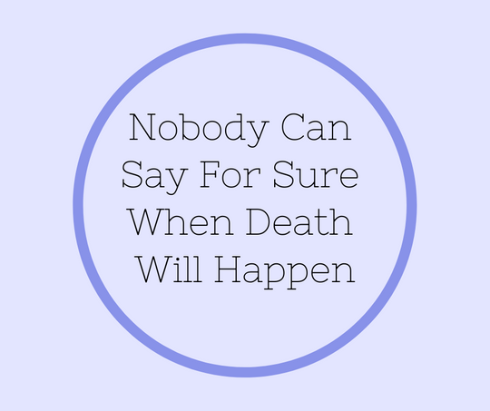 Nobody Can Say For Sure When Death Will Happen is an article about the dying process written by hospice nurse, Barbara Karnes, RN