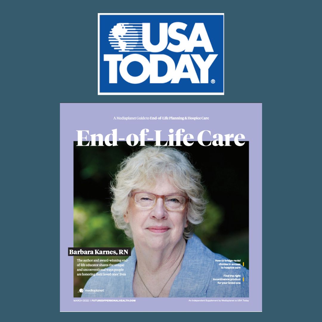 Hospice Pioneer Barbara Karnes, RN featured in USA Today