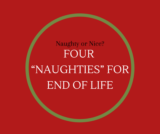 FOUR “NAUGHTIES” FOR END OF LIFE article by End of Life Expert, Barbara Karnes, RN