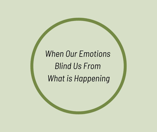 When Our Emotions Blind Us From What is Happening