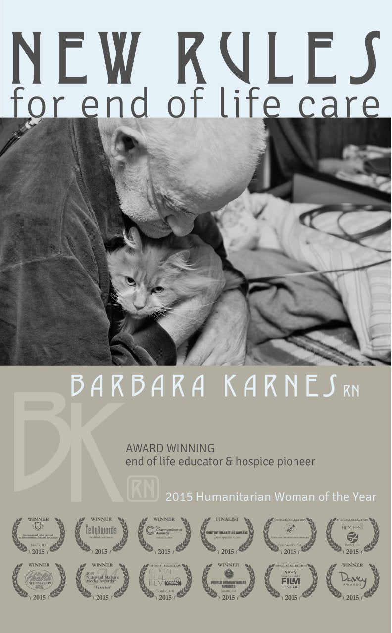 Barbara Karnes, RN created the multi award winning "New Rules For End of Life Care" an educational kit that teaches people how to care for their loved one during the end of their life and  will give you the valuable information you need to understand the dying process.  Has information that addresses the behavior changes as they pertain to food, sleep and withdrawal but pain management and the use of narcotics, addiction and overdosing.  Booklets "Gone From My Sight "  and "The Eleventh Hour" included.